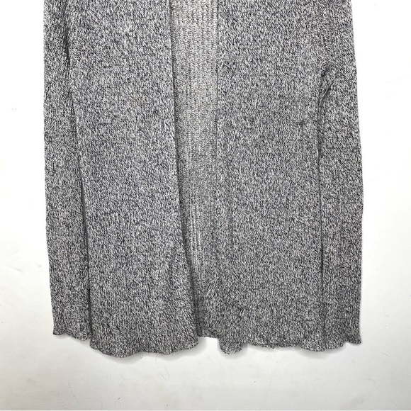 Eileen Fisher Open Front Cardigan Organic Linen Wool Marled Large - Picture 9 of 11
